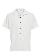 Slhloose-Plisse Resort Ss Shirt Ex Tops Shirts Short-sleeved White Sel...