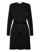 Slfceleste Ls Short Dress B Kort Kjole Black Selected