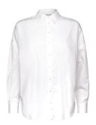 Slfdina-Sanni Ls Shirt Noos Tops Shirts Long-sleeved White Selected