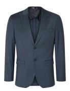 Slhslim-Neil Blue Check Blz Suits & Blazers Blazers Single Breasted Bl...