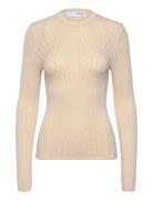 Slfcabala Ls Knit O-Neck Tops Knitwear Jumpers Cream Selected