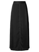 Slfadeli Hw Ankle Skirt B Skirts Maxi Skirts Black Selected