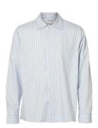 Slhrlx-Ricco Ls Overshirt Ex Tops Shirts Casual Blue Selected