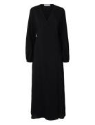 Slflucia-Susie Ls Ankle Wrap Dress B Maxikjole Festkjole Black Selecte...