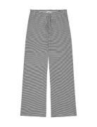 2X2 Cotton Stripe Verona Pants Bottoms Trousers Black Mads Nørgaard