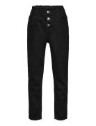 Paperbag Jeans Bottoms Jeans Regular Jeans Black Mango