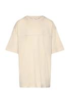 Seam Detail T-Shirt Tops T-Kortærmet Skjorte Cream Mango