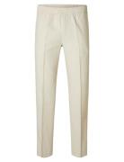 Slhreg-Malik Sun Trs Noos Bottoms Trousers Casual Cream Selected