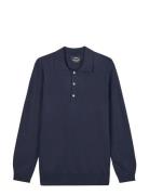 Tight Cotton Tristan Knit Tops Knitwear Long Sleeve Knitted Polos Navy...