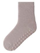 Nmfwaksi Wo/Bl Terry Sock W/Non Skid Sokker Strømper Beige Name It