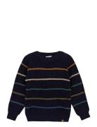 Pullover Knit Tops Knitwear Pullovers Navy Minymo
