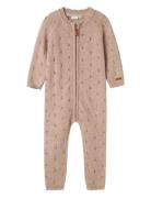 Nmfwrilla Wool Ls Knit Suit Langærmet Body Pink Name It