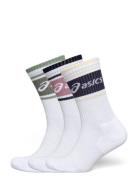 3 Pack Asics Logo Crew Sock Sport Socks Regular Socks White Asics