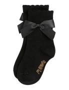 Satin Bow 1-Pack Socks Socks & Tights Socks Black Mini Rodini