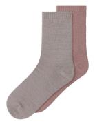 Nkfwak Wo/Bl 2P Sock Socks & Tights Socks Brown Name It
