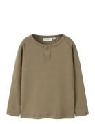 Nmmgayo Sim Ls Slim Top Lil Tops T-shirts Long-sleeved T-Skjorte Khaki...