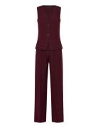 Long Suit-Style Jumpsuit Bottoms Jumpsuits Red Mango