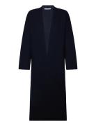 Knitted Long Coat Tops Knitwear Cardigans Navy Mango
