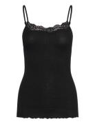 Rwbernadine Organic Sl Strap Lace T Tops T-shirts & Tops Sleeveless Bl...