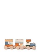 Block Train Brown Toys Toy Cars & Vehicles Toy Vehicles Trains Multi/p...