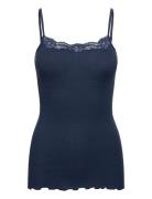 Rwbernadine Organic Sl Strap Lace T Tops T-shirts & Tops Sleeveless Na...
