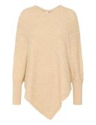 Kavinnie Poncho Tops Knitwear Ponchos Beige Kaffe