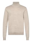 Ecovero L/S Roll Neck Knit Tops Knitwear Turtlenecks Cream Lindbergh