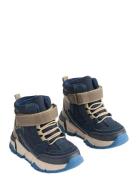 Bootie Muni Tex Vinterstøvler Med Snøre Navy Wheat