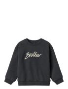 Sweatshirt L/S Sander Tops Sweatshirts & Hoodies Sweatshirts Navy Whea...