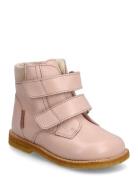 Boots - Flat - With Velcro Vinterstøvler Med Burrebånd Pink ANGULUS