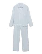 Long Pyjama Pack Pyjamassæt Blue Mango