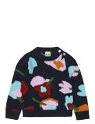 Baby Jaquard Sweater Tops Knitwear Pullovers Multi/patterned FUB