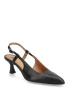 New York Slingback Heels Shoes Sling Backs Heeled Slingbacks Black Twi...