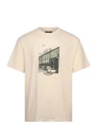 Old Docks Organic T-Shirt Tops T-Kortærmet Skjorte Cream Clean Cut Cop...