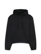 L/S Hoodie Tops Sweatshirts & Hoodies Hoodies Black Calvin Klein