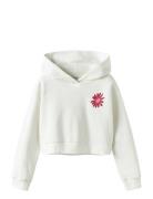 Nkfkory Ls Crop Boxy Swe Wh Bru Ps Noos Tops Sweatshirts & Hoodies Hoo...