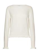 Rwdahlia Ls O-Neck Pullover Tops T-shirts & Tops Long-sleeved White Ro...