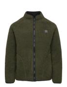 Langli Pile Jacket Tops Sweatshirts & Hoodies Fleeces & Midlayers Khak...