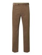 Slhreg-Duca Corduroy Trs Bottoms Trousers Casual Brown Selected