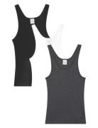Scoop Neck Cotton Tank 3Pk Top Black Calvin Klein