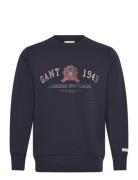 Graphic Sweat C-Neck Tops Sweatshirts & Hoodies Sweatshirts Navy GANT