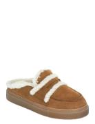 Mule Wool Shoes Mules & Slip-ins Flat Mules Brown Inuikii