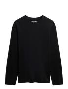 Classic Essential Top Tops T-Langærmet Skjorte Black Superdry