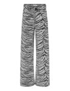 Koghope Hw Zebra Wide Dnm Sik Bottoms Jeans Wide Jeans Grey Kids Only