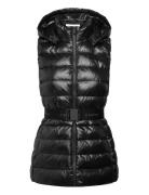 Belted Lightweight Puffer Vest Foret Jakke Black Calvin Klein