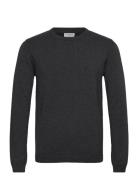 100% Recycle Knit Round Neck Tops Knitwear Round Necks Black Lindbergh