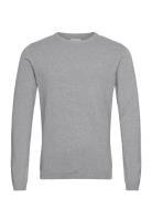 100% Recycle Knit Round Neck Tops Knitwear Round Necks Grey Lindbergh