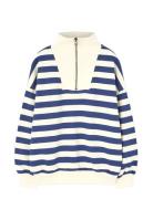 Stripes Navy Blowfly Sweatshirt Tops Sweatshirts & Hoodies Sweatshirts...