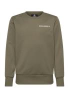 Fw-Crew Tops Sweatshirts & Hoodies Sweatshirts Khaki Green Converse