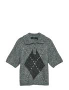 Vmbliss 2/4 Pol Ck Pullover Ga Tops Knitwear Jumpers Grey Vero Moda